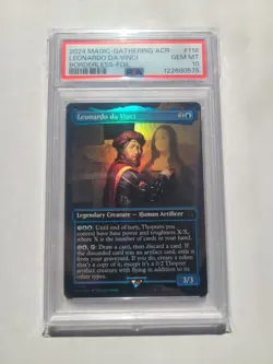 MTG Leonardo da Vinci FOIL PSA 10 GEM MINT 2024 Assassin's Creed Magic Card #118 - Image 1