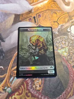 Phyrexian Germ / Phyrexian Wurm 17 Foil Token MTG MH3 - Pack Fresh - - Image 1