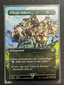 A Realm Reborn MTG Magic Final Fantasy NM (Borderless Chocobo Track Foil) - Image 1