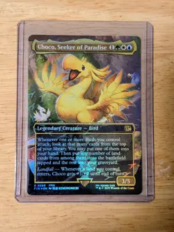Choco, Seeker of Paradise MTG Final Fantasy Borderless Chocobo Track Foil 569 - Image 1