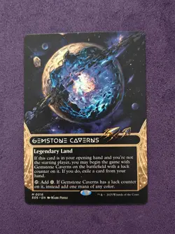 MTG Gemstone Caverns (0016) (Borderless) - Edge of Eternities: Stellar Sights - Image 1