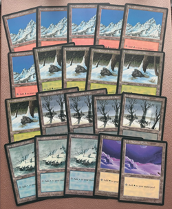 20 X Snow covered lands and 57 normal ice age lands. MTG Magic the gathering - Image 1
