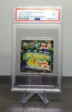 1999 Pokemon Artbox Stickers Series 1 Rare Gold Group Shot #G14 Low Pop PSA 9 - Image 1