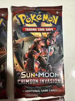 Pokemon Crimson invasion Sun & Moon Booster Pack x4 Art Set - Image 4