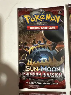 Pokemon Crimson invasion Sun & Moon Booster Pack x4 Art Set - Image 5