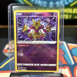 Pokemon Card Radiant Alakazam 059/195 Silver Tempest Near Mint read descrpt - Image 1