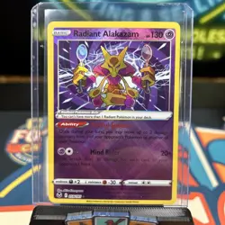 Pokemon Card Radiant Alakazam 059/195 Silver Tempest Near Mint read descrpt - Image 3