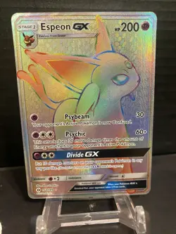 Pokemon TCG Sun & Moon Espeon GX Rainbow Secret Rare Card 152/149 NM - Image 2