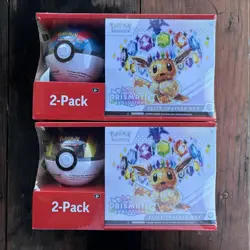 2 Pokemon Prismatic Evolution and Poke Ball Tin Sam's Club Bundle New Sealed - Image 1