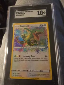 2020 POKEMON VIVID VOLTAGE RAYQUAZA AMAZING RARE #Q38 SGC 10 - Image 1