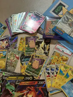 HUGE 100+ Pokemon Card Lot Pikachu Celebrations PSA Vintage WCS Paldean V Union - Image 1