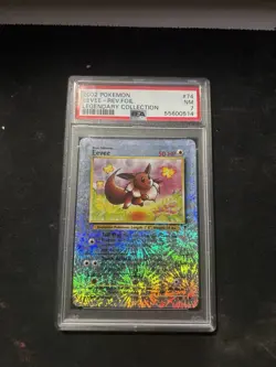 2002 POKEMON LEGENDARY COLLECTION #74 EEVEE-REVERSE FOIL PSA 7 - Image 1
