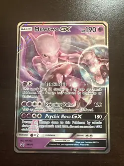 Mewtwo GX SM196 Lp Pokemon TCG Sun & Moon Black Star Promos - Image 1