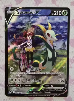 Pokemon Card Serperior V TG13/TG30 Silver Tempest Trainer Gallery Full Art Holo - Image 1