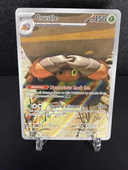 2025 Pokemon Destined Rivals Illustration Rare Full Art Holo Crustle 186/182 - Image 1