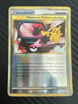 Pokemon TCG Pokemon Communication 98/123 Reverse Holo HeartGold SoulSilver LP - Image 1