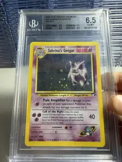 Pokemon 2000 Gym Heroes Unlimited Sabrina’s Gengar Holo Rare Beckett 6.5 - Image 1