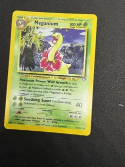Pokemon TCG Meganium 11/111 Neo Genesis Holo Unlimited Rare Card Lightly Played - Image 3