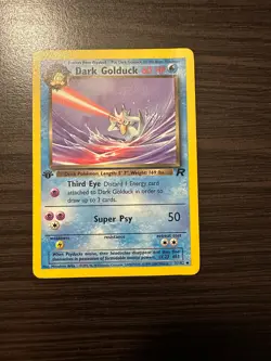 Dark Golduck Team Rocket 37/82 1st Edition Uncommon Vintage Pokemon TCG Card - Image 1