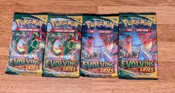Evolving Skies Pokemon TCG (4) Booster Packs Factory Sealed 820650808777 - Image 1