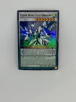 Yugioh Card Clear Wing Fast Dragon YA02-EN001 SUPER RARE Limited Edition - NM - Image 1