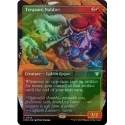 FOIL TREASURE NABBER (BORDERLESS) X4 Commander Masters Magic MTG MINT CARD - Image 1