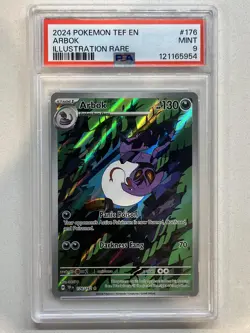 PSA 9 Arbok #176/162 Illustration Rare - Temporal Forces Pokemon TCG Card - Image 1