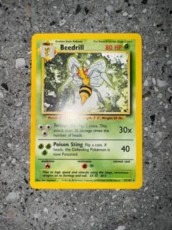 Pokemon TCG Cards Beedrill 17/102 Base Set Rare EXC - Image 3
