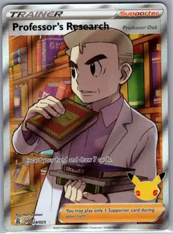 Professor's Research (Full Art) 024/025 Celebrations - Pokemon Card - NM - Image 1