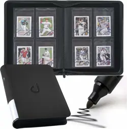 Semi Rigid Trading Card Binder 240 Cards Ringless 4 Pocket Baseball Pokemon Game - Image 1
