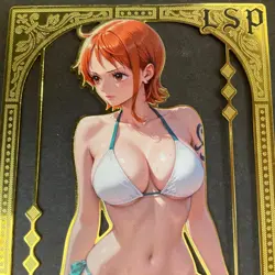 Goddess Story Gold METAL Card - Serial Number #075/200! Nami Bikini *READ* - Image 2