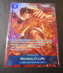 One Piece Card Game English Carte Holo Monkey.D.Luffy OP02-062 Alt SR Mint - Image 1
