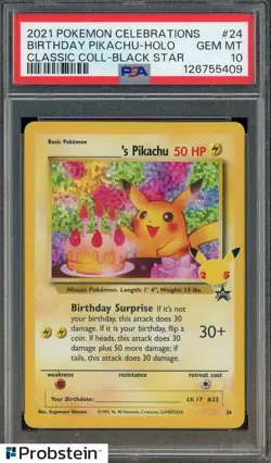 2021 Pokemon Card Game PTCG TCG Celebrations Classic Collection #24 Birthday Pik - Image 1