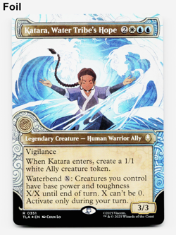 Katara, Water Tribe's Hope - FOIL SHOWCASE - [Avatar: The Last Airbender] MTG - Image 1
