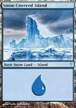 1 x Snow-Covered Island - ColdSnap - Moderate Play - MTG - Image 1
