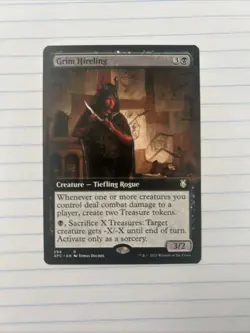Grim Hireling (Extended Art) CMD Adventures In The Forgotten Realms - MTG NM - Image 1