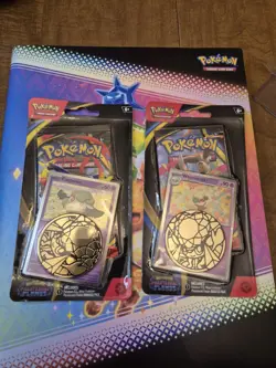 Pokemon TCG Phantasmal Flames Blister Packs With Promo Cards Coin Bundle of 2 - Image 1