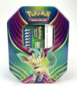 Pokemon Leafeon GX Tin Promo Code Card EMPTY Replacement Display Box Eeveelution - Image 1