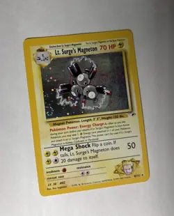 Gym Heroes Lt. Surges Magneton Holo #8/132 Rare WOTC Pokemon Card TCG NM *Swirl* - Image 2