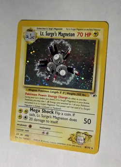 Gym Heroes Lt. Surges Magneton Holo #8/132 Rare WOTC Pokemon Card TCG NM *Swirl* - Image 3