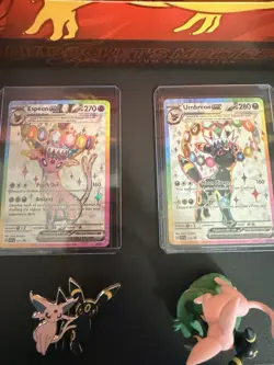 Pokemon Umbreon and Espeon Black Star Promo SVP175 SVP176 Figure Collection - Image 2
