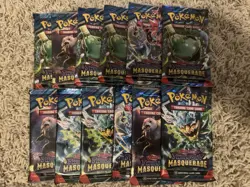 Lot of 12 Pokemon TCG Twilight Masquerade Factory Sealed Booster Packs - Image 1