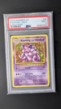 Nidoking - 45/108 - Holo - XY Evolutions - 2016 - Pokemon - PSA 9 - Image 1