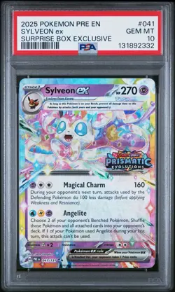 PSA 10 Sylveon ex #041 Pokemon Prismatic Evolution Stamp Surprise Box Exclusive - Image 1