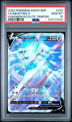 2022 Pokemon Go Elite Trainer Box - Mewtwo V Black Star Promo No. 229 PSA 10 - Image 1
