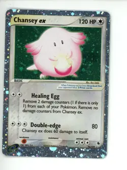 Chansey EX 96/109 Holo EX Ruby & Sapphire Pokemon TCG Card E Series Holo Lp - Image 1