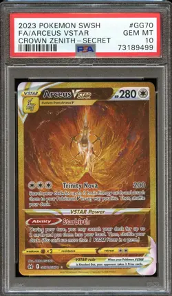 PSA 10 ARCEUS VSTAR ALT ART GG70/GG70 CROWN ZENITH 2023 POKEMON TCG - Image 1