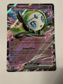 Pokemon TCG Meloetta EX 044/086 Black Bolt Double Rare NM - Image 1