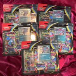 Pokemon TCG Phantasmal Flames 3-Pack Blister LOT OF 5 SEALED Sneasel/Weavile - Image 1