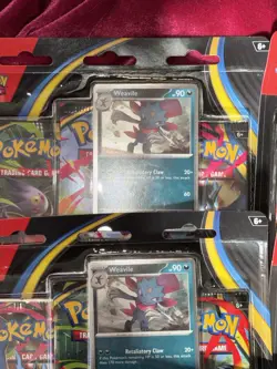 Pokemon TCG Phantasmal Flames 3-Pack Blister LOT OF 5 SEALED Sneasel/Weavile - Image 4